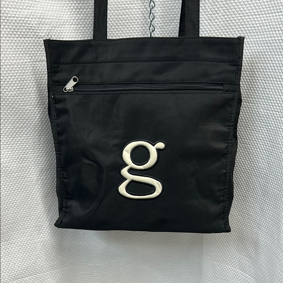 Handbags - Black Tote Bag with White 'G' Logo